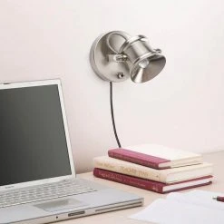 5.1 in. Brushed Nickel Integrated LED Spotlight Desk Lamp by Hampton Bay -Hampton Bay Sales brushed nickel hampton bay desk lamps 19274 002 76 1000