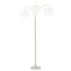 78 in. Height 3-Arc Floor Lamp - Brushed Nickel Finish by Hampton Bay -Hampton Bay Sales brushed nickel hampton bay floor lamps af40818sa 66 1000