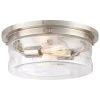 Silveroak 13 in. 2-Light Brushed Nickel Flush Mount by Hampton Bay