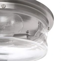 Silveroak 13 in. 2-Light Brushed Nickel Flush Mount by Hampton Bay -Hampton Bay Sales brushed nickel hampton bay flush mount lights 23980 a0 1000