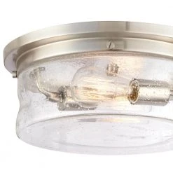 Silveroak 13 in. 2-Light Brushed Nickel Flush Mount by Hampton Bay -Hampton Bay Sales brushed nickel hampton bay flush mount lights 23980 c3 1000