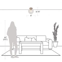 Walsh 8 in. 1-Light Brushed Nickel Flush Mount with Prismatic Glass Shade by Hampton Bay 7 Walsh 8 in. 1-Light Brushed Nickel Flush Mount with Prismatic Glass Shade by Hampton Bay -Hampton Bay Sales brushed nickel hampton bay flush mount lights 24137 003 4f 1000