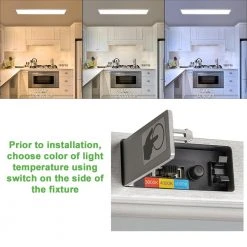 48 in. x 12 in. Low Profile Selectable LED Flush Mount Ceiling Flat Panel Brushed Nickel Rectangle 4000 Lumens Dimmable by Hampton Bay -Hampton Bay Sales brushed nickel hampton bay flush mount lights 54325111 1d 1000