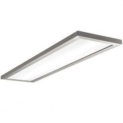48 in. x 12 in. Low Profile Selectable LED Flush Mount Ceiling Flat Panel Brushed Nickel Rectangle 4000 Lumens Dimmable by Hampton Bay -Hampton Bay Sales brushed nickel hampton bay flush mount lights 54325111 40 1000