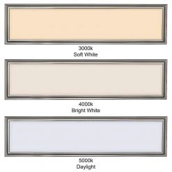 48 in. x 12 in. Low Profile Selectable LED Flush Mount Ceiling Flat Panel Brushed Nickel Rectangle 4000 Lumens Dimmable by Hampton Bay -Hampton Bay Sales brushed nickel hampton bay flush mount lights 54325111 c3 1000