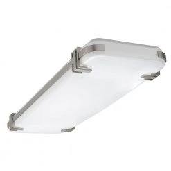 Mission Industrial 48 in. x 15 in. Brushed Nickel Selectable LED Flush Mount Light High Output 5500 Lumens Dimmable by Hampton Bay