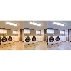 Mission Industrial 48 in. x 15 in. Brushed Nickel Selectable LED Flush Mount Light High Output 5500 Lumens Dimmable by Hampton Bay -Hampton Bay Sales brushed nickel hampton bay flush mount lights 54448291 c3 1000