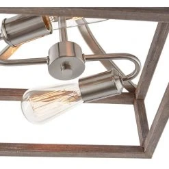 Boswell Quarter 12-1/2 in. 2-Light Brushed Nickel Farmhouse Semi-Flush Mount with Painted Weathered Gray Wood Accents by Hampton Bay 15 Boswell Quarter 12-1/2 in. 2-Light Brushed Nickel Farmhouse Semi-Flush Mount with Painted Weathered Gray Wood Accents by Hampton Bay -Hampton Bay Sales brushed nickel hampton bay flush mount lights 8018hdcbndi 76 1000