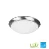 Withers 13 in. 140-Watt Brushed Nickel Selectable CCT Integrated LED Dimmable Round Globe Flush Mount Ceiling Light by Hampton Bay