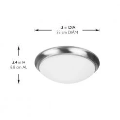 Withers 13 in. 140-Watt Brushed Nickel Selectable CCT Integrated LED Dimmable Round Globe Flush Mount Ceiling Light by Hampton Bay -Hampton Bay Sales brushed nickel hampton bay flush mount lights cg2aa021er1d25 a0 1000