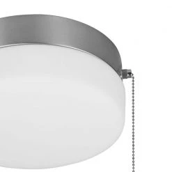 Hanafin 9 in. 100-Watt Equivalent Brushed Nickel Selectable Integrated LED Flush Mount with Glass Shade and Pull Chain by Hampton Bay -Hampton Bay Sales brushed nickel hampton bay flush mount lights cg3aa015cr1d30 40 1000