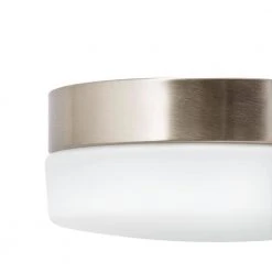 Hanafin 9 in. 100-Watt Equivalent Brushed Nickel Selectable Integrated LED Flush Mount with Glass Shade and Pull Chain by Hampton Bay -Hampton Bay Sales brushed nickel hampton bay flush mount lights cg3aa015cr1d30 a0 1000