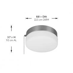 Hanafin 9 in. 100-Watt Equivalent Brushed Nickel Selectable Integrated LED Flush Mount with Glass Shade and Pull Chain by Hampton Bay -Hampton Bay Sales brushed nickel hampton bay flush mount lights cg3aa015cr1d30 c3 1000