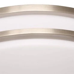16 in. 1-Light Brushed Nickel Dimmable LED Flush Mount by Hampton Bay -Hampton Bay Sales brushed nickel hampton bay flush mount lights dc016ledc a0 1000