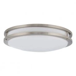 18 in. 2-Light Brushed Nickel Fluorescent Flush Mount by Hampton Bay 7 18 in. 2-Light Brushed Nickel Fluorescent Flush Mount by Hampton Bay -Hampton Bay Sales brushed nickel hampton bay flush mount lights dc018p 40 1000
