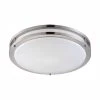18 in. 2-Light Brushed Nickel Fluorescent Flush Mount by Hampton Bay