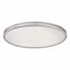 32 in. Oval 1-Light Brushed Nickel Dimmable LED Flush Mount by Hampton Bay