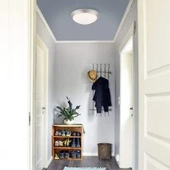 Stetson 11 in. 1-Light Brushed Nickel Selectable CCT LED Ceiling Light Flush Mount by Hampton Bay -Hampton Bay Sales brushed nickel hampton bay flush mount lights hb1022c 5cct 35 1f 1000