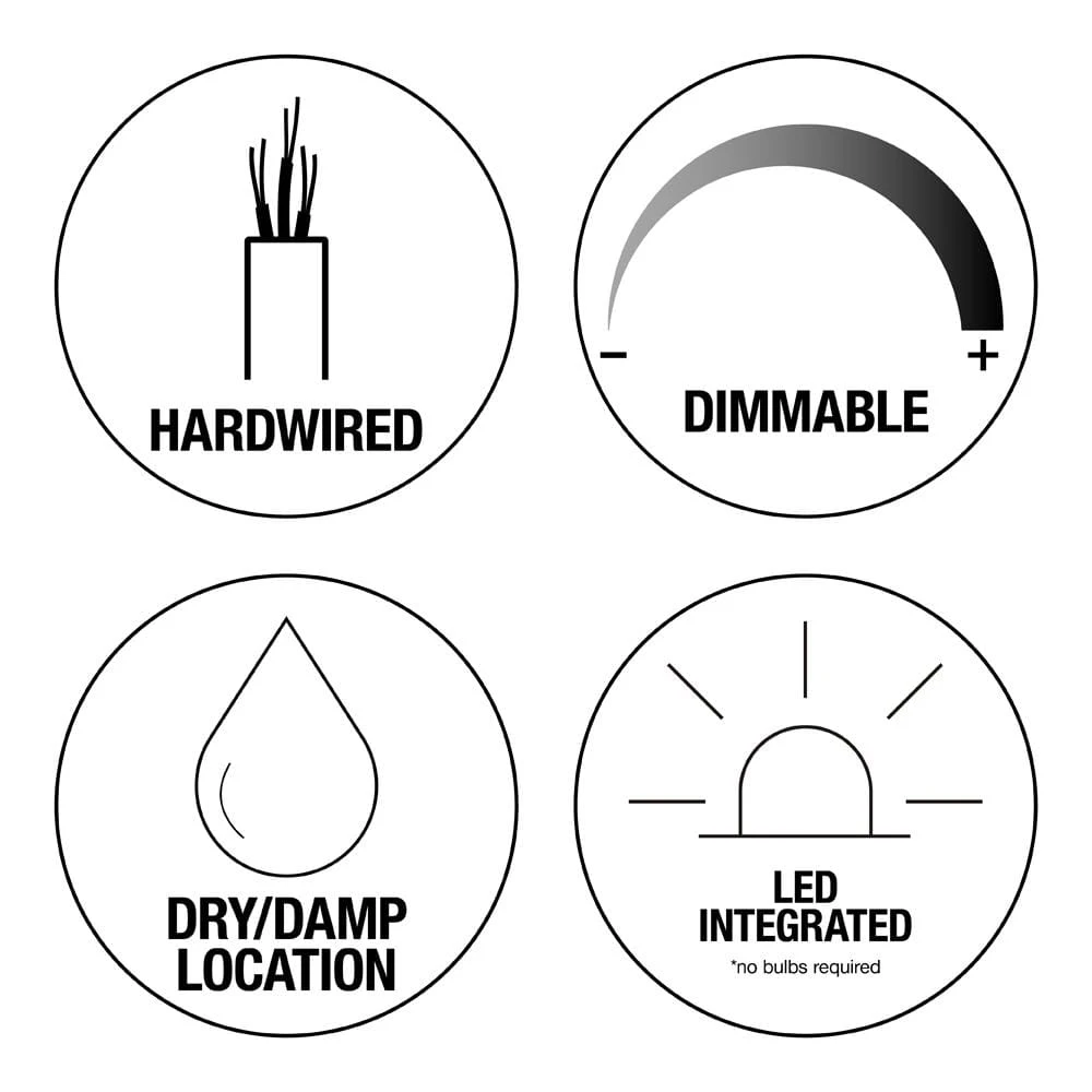 Flaxmere 12 in. Brushed Nickel Dimmable LED Flush Mount Ceiling Light with Frosted White Glass Shade by Hampton Bay 3 Flaxmere 12 in. Brushed Nickel Dimmable LED Flush Mount Ceiling Light with Frosted White Glass Shade by Hampton Bay - Image 3