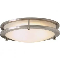 Flaxmere 12 in. Brushed Nickel Dimmable LED Flush Mount Ceiling Light with Frosted White Glass Shade by Hampton Bay 17 Flaxmere 12 in. Brushed Nickel Dimmable LED Flush Mount Ceiling Light with Frosted White Glass Shade by Hampton Bay -Hampton Bay Sales brushed nickel hampton bay flush mount lights hb1023c 35 4f 1000