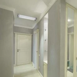 Regency 14 in. Linear 1-Light Brushed Nickel Dimmable LED Flush Mount by Hampton Bay -Hampton Bay Sales brushed nickel hampton bay flush mount lights hb1232led 35 c3 1000