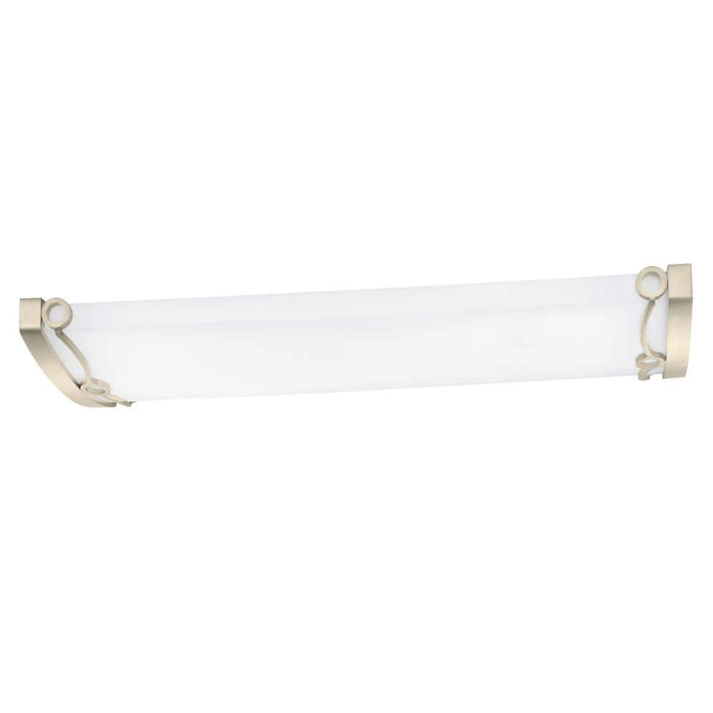 Regency 3-Light Brushed Nickel Fluorescent Flush Mount by Hampton Bay 1 Regency 3-Light Brushed Nickel Fluorescent Flush Mount by Hampton Bay