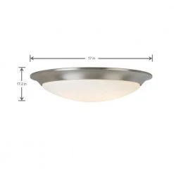 15 in. Brushed Nickel LED Ceiling Flush Mount (2-Pack) by Hampton Bay -Hampton Bay Sales brushed nickel hampton bay flush mount lights hgv8011ll 2pk bn 40 1000