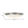 15 in. Brushed Nickel LED Ceiling Flush Mount (2-Pack) by Hampton Bay