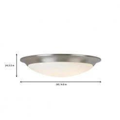 15 in. Brushed Nickel LED Ceiling Flush Mount (2-Pack) by Hampton Bay