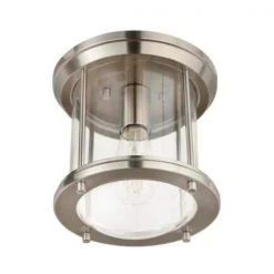 Melrose Park 8 in. 1-Light Brushed Nickel Flush Mount by Hampton Bay -Hampton Bay Sales brushed nickel hampton bay flush mount lights hm20200716 1 1d 1000