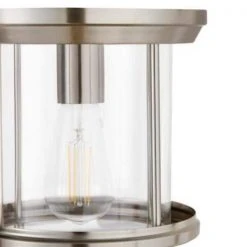 Melrose Park 8 in. 1-Light Brushed Nickel Flush Mount by Hampton Bay -Hampton Bay Sales brushed nickel hampton bay flush mount lights hm20200716 1 40 1000