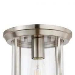 Melrose Park 8 in. 1-Light Brushed Nickel Flush Mount by Hampton Bay -Hampton Bay Sales brushed nickel hampton bay flush mount lights hm20200716 1 a0 1000