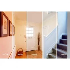 Clifton 13 in. Brushed Nickel Selectable LED Flush Mount by Hampton Bay -Hampton Bay Sales brushed nickel hampton bay flush mount lights hui8011ll 6 bn 77 1000