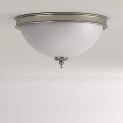 Eastpoint 13 in. 2-Light Brushed Nickel Flush Mount with Frosted Glass Shade by Hampton Bay 10 Eastpoint 13 in. 2-Light Brushed Nickel Flush Mount with Frosted Glass Shade by Hampton Bay -Hampton Bay Sales brushed nickel hampton bay flush mount lights ihi8012a 2 bn 40 1000