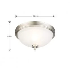 Eastpoint 13 in. 2-Light Brushed Nickel Flush Mount with Frosted Glass Shade by Hampton Bay 15 Eastpoint 13 in. 2-Light Brushed Nickel Flush Mount with Frosted Glass Shade by Hampton Bay -Hampton Bay Sales brushed nickel hampton bay flush mount lights ihi8012a 2 bn 76 1000