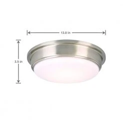 Savannah 13 in. Brushed Nickel Selectable LED Flush Mount by Hampton Bay -Hampton Bay Sales brushed nickel hampton bay flush mount lights ike8091l 5 66 1000