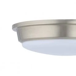 Savannah 13 in. Brushed Nickel Selectable LED Flush Mount by Hampton Bay -Hampton Bay Sales brushed nickel hampton bay flush mount lights ike8091l 5 77 1000