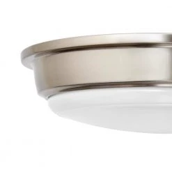 Savannah 13 in. Brushed Nickel Selectable LED Flush Mount by Hampton Bay -Hampton Bay Sales brushed nickel hampton bay flush mount lights ike8091l 5 a0 1000