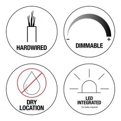 8 in. 60-Watt Equivalent Brushed Nickel Integrated LED Drum Flush Mount with Pull Chain and Glass Shade by Hampton Bay -Hampton Bay Sales brushed nickel hampton bay flush mount lights isp8011l 2 40 1000