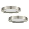 13 in. Brushed Nickel Selectable LED Flush Mount (2-Pack) by Hampton Bay