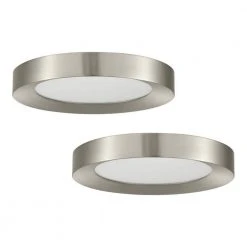 13 in. Brushed Nickel Selectable LED Flush Mount (2-Pack) by Hampton Bay