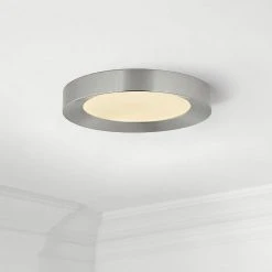 13 in. Brushed Nickel Selectable LED Flush Mount (2-Pack) by Hampton Bay -Hampton Bay Sales brushed nickel hampton bay flush mount lights jxm3011l bn c3 1000