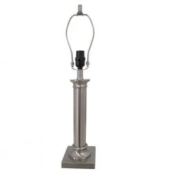 Mix and Match 24.25 in. Brushed Nickel Column Table Lamp - Title 20 by Hampton Bay