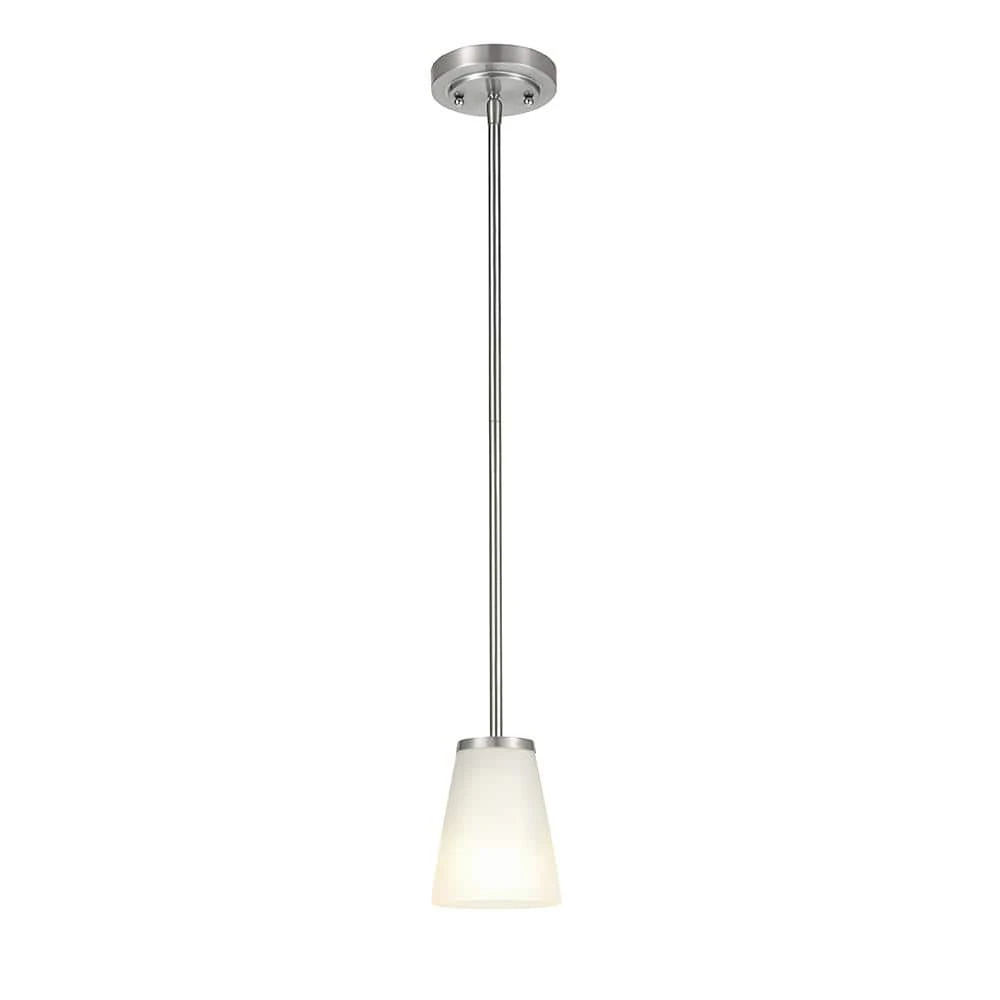 1-Light Brushed Nickel Pendant by Hampton Bay 2 1-Light Brushed Nickel Pendant by Hampton Bay - Image 2