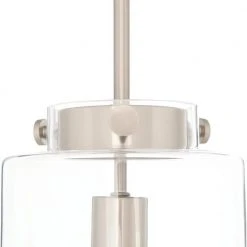 Mullins 6.75 in. 1-Light Brushed Nickel Mini Pendant with Clear Glass Shade by Hampton Bay 18 Mullins 6.75 in. 1-Light Brushed Nickel Mini Pendant with Clear Glass Shade by Hampton Bay -Hampton Bay Sales brushed nickel hampton bay pendant lights 27328 c3 1000