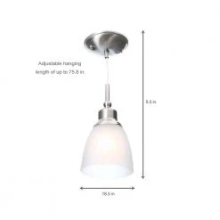 Riverbrook 1-Light Brushed Nickel Mini Pendant with Frosted White Glass Shade (3-Pack) by Hampton Bay 23 Riverbrook 1-Light Brushed Nickel Mini Pendant with Frosted White Glass Shade (3-Pack) by Hampton Bay -Hampton Bay Sales brushed nickel hampton bay pendant lights hbv8991 bn 31 1000