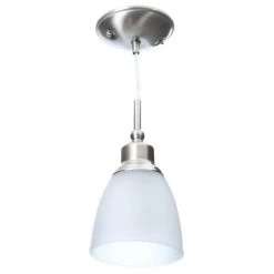 Riverbrook 1-Light Brushed Nickel Mini Pendant with Frosted White Glass Shade (3-Pack) by Hampton Bay 18 Riverbrook 1-Light Brushed Nickel Mini Pendant with Frosted White Glass Shade (3-Pack) by Hampton Bay -Hampton Bay Sales brushed nickel hampton bay pendant lights hbv8991 bn c3 1000
