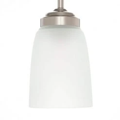 1-Light Brushed Nickel Mini Pendant with Frosted Glass Shade by Hampton Bay 18 1-Light Brushed Nickel Mini Pendant with Frosted Glass Shade by Hampton Bay -Hampton Bay Sales brushed nickel hampton bay pendant lights iut8991a 2 1d 1000
