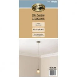1-Light Brushed Nickel Mini Pendant with Frosted Glass Shade by Hampton Bay 23 1-Light Brushed Nickel Mini Pendant with Frosted Glass Shade by Hampton Bay -Hampton Bay Sales brushed nickel hampton bay pendant lights iut8991a 2 44 1000