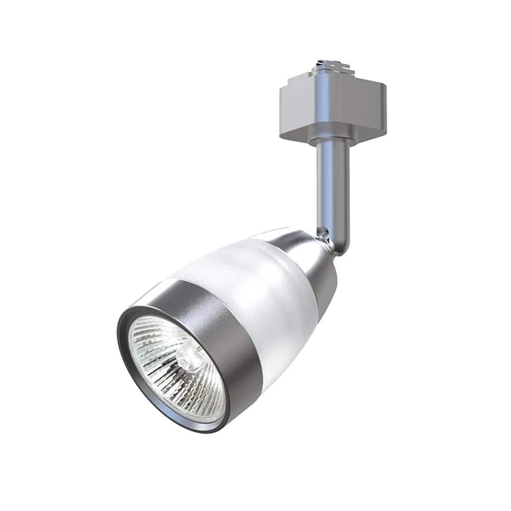 Frosted Middle Glass 1-Light Brushed Nickel Linear Track Lighting Head by Hampton Bay 2 Frosted Middle Glass 1-Light Brushed Nickel Linear Track Lighting Head by Hampton Bay - Image 2